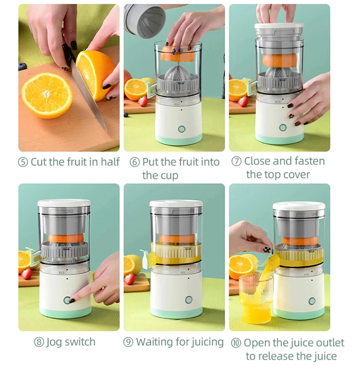 JuiceBlast™: Portable Electric Juicer