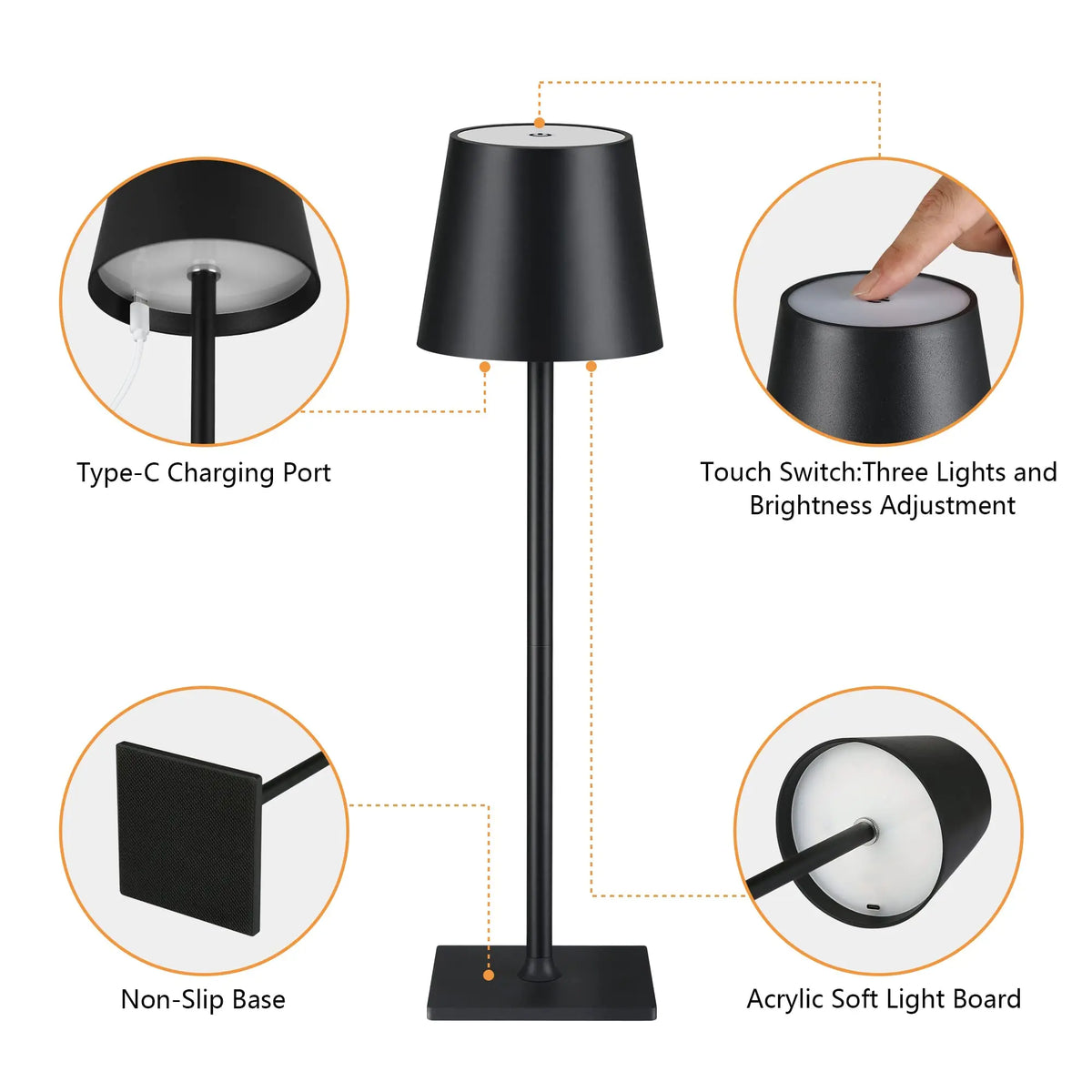 LuminaTouch™ Rechargeable Lamp