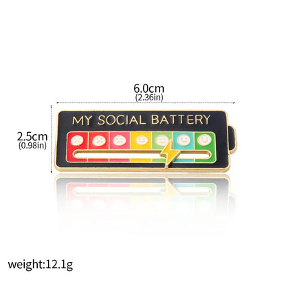 2025 Social Battery Status Brooch