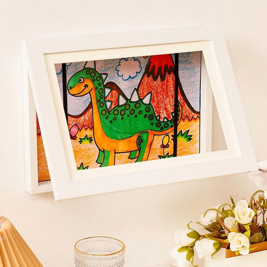 Magnetic Wooden Kids Easy Open Art Frame