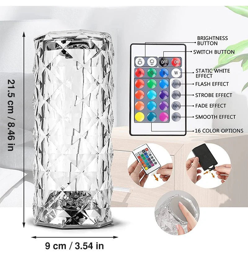 Touching Control Crystal Lamp